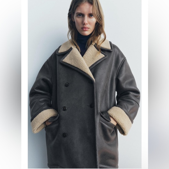 Zara Jackets & Blazers - Zara faux coat